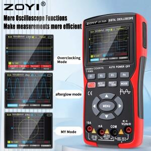 호환 ZOYI ZT703S 702S 디지털 오실로스코프 멀티미터 트랜지스터 테스터(50MHz 대역폭  280MS/s 샘플링 속