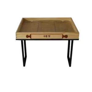 철제 디저트 그물망 업소용 빵 진열용품 트레이 원목 베이커리 카페 2단