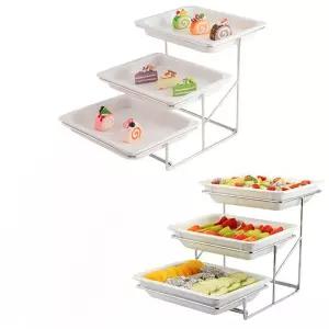 케이터링 디저트트레이 홈파티접시 접시 간식 플레이팅 트레이 3단