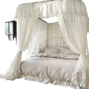 공주 1.8m 침대 레이스 아기방 캐노피 꾸미기 모기장