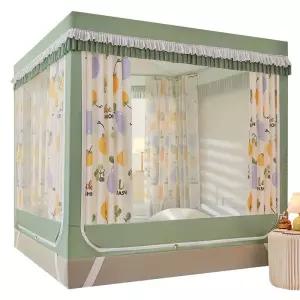 가정용 실내 커튼 단열 난방텐트 수면 암막 겨울 방한 침대 보온 난방 사각 방풍 우풍차단