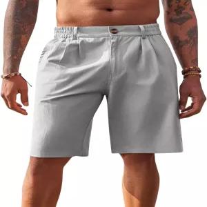 런카티 남성 골프 반바지 플랫 프론트 치노 캐주얼 코튼 드레스 워크 남성용