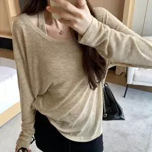 루즈핏 슬리브리스 여성 3컬러 나시 긴팔 상의 세트