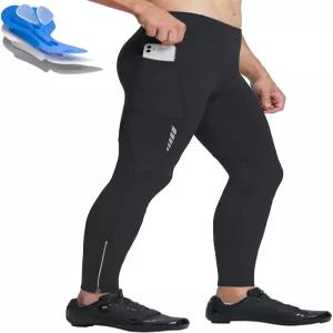 발레프 남성용 보온 사이클링 팬츠 4D 패딩 겨울 자전거 타이츠 플리스 안감 라이딩 레깅스