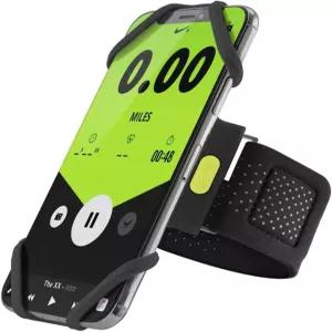 본 런 타이 러닝 휴대폰 홀더 피부 친화적이고 세탁 가능한 실리콘 스포츠 암밴드 대부분의 스마트폰과