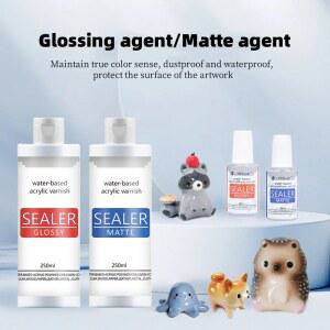 클레이 20 60ml 광택 매트 수성 오일 마감 코팅 스톤 수지 목재 방수 보호 페인트 도자기 안료