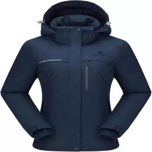 카멜 크라운 여성 마운틴 스노우 방수 스키 재킷 탈부착 후드 방풍 플리스 파카 레인 잭트 겨울 코트