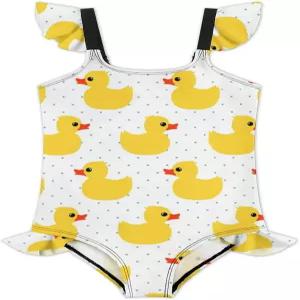 이사이드크 걸스 원피스 수영복 사랑스러운 귀여운 동물 러플 3~12년