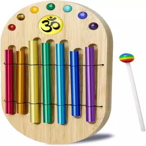 청둥오리와 함께하는 썸복스 명상 차임벨 세븐톤 윈드 수제 차크라벨 휴식 스트레스 및 불안 차크라 힐링