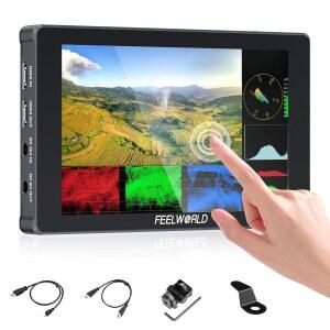 필월드 F7 플러스 카메라 필드 터치스크린 모니터 7인치 1200nit 고휘도 1920x1200 IPS HDMI2.0 3D Lut HDR 파형, F970 외장 전원 포함 소니 캐논 니콘 후지 사진용