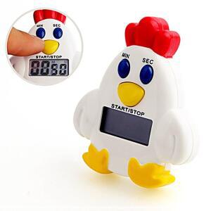 [2개구성] 다용도 키친 조리시계 디지털 꼬꼬 타이머 탁상형 닭모양 FAWC3F92B
