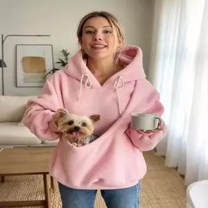 캥거루 후드티 강아지 소형견 겨울 주머니 티셔츠 포켓