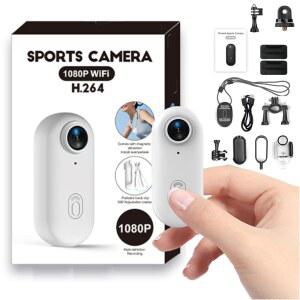 바디 카메라 1080P 미니 액션 캠 소형 핸즈 프리 레코딩 스포츠 POV 카메라, 30M 방수 케이스, 자전거, 다이빙, 여행, 야외 모험을 위한 휴대용 캠코더 장착 어디에나 가능