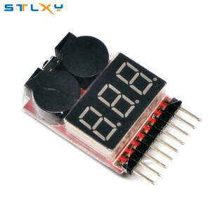 호환 1S/2s/3s/4s/5s/6s/7s/8s 저전압 부저 경보 Lipo 배터리 표시기 3.7v 7.4v 11.1v