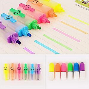 [2개구성] 모양 6P 랜덤X3개 디자인 미니 알약 마킹펜 형광펜 세트 귀여운 NW7B183E