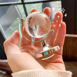 [2개구성] 인테리어 크리스탈 투명 어처 서재 데스크 장식품 지구본 미니 EWBBBD28
