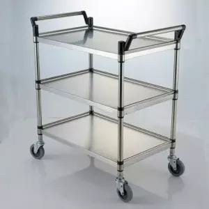 스텐 서빙카트 3단 대형 식당 음식 웨건 트롤리 a