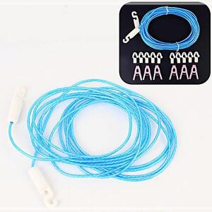 [2개구성] 캥핌 와이어로프 다용도줄 6M 캠핑 코팅 빨래줄 휴대용 LWC4842E