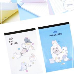 [2개구성] 냥냥 패드편지지 2개혼합 뜯어쓰는종이 기념일 축하 일러스트편지지 캐릭터편지지 IPWBF8C64
