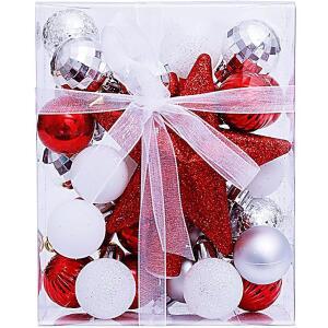 [2개구성] 캐슬라이트 세트 오너먼트 트리 선물 크리스마스 30p 장식볼 소품 레드화이트 8종 LWFG3LJH