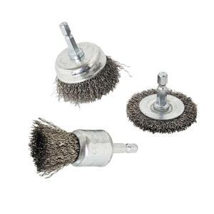 [2개구성] 스텐 철 마감 브러쉬 녹제거 와이어 드릴용 원형 세트 연마 LWFHYSUV