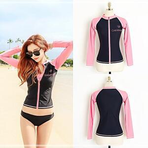 [2개구성] 주드비비안 핑크 라글란 비치웨어 투 나시 집업 바캉스룩 FAWE2CCD2