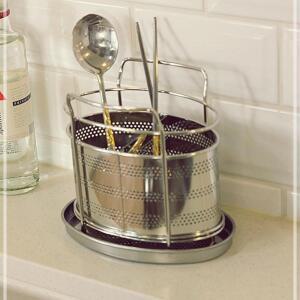 [2개구성] 부엌 물빠짐 주방 스테인레스 수저통 스텐 LW8F4076