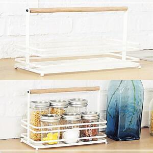 [2개구성] 에이도 소형선반 양념통 수납 미니 철재 선반 주방선반 원목 정리대 LW3B93D1