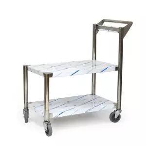 스텐 서빙 카트 끌차 식당 웨건 주방 트롤리 카트 2단