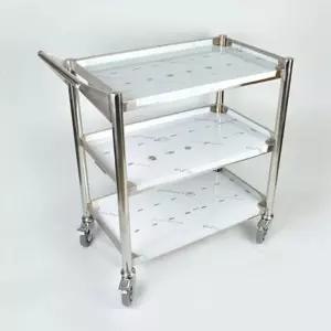 스텐 3단 서빙카트 식당 웨건 트롤리 카트 우레탄 a