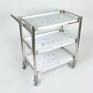 스텐 3단 서빙카트 식당 웨건 트롤리 카트 막힘 일반