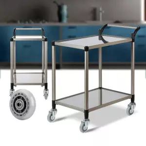 스텐 2단 대 서빙카트 웨건 식당 주방 병원 카트