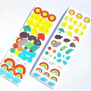 [2개구성] X3개 다이어리 일기예보 귀여운 다꾸 데코 스티커 날씨 FAWFFZWSF