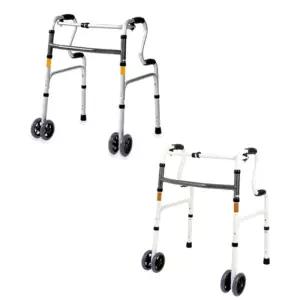걸음 보행 보조기 노인 보행기 바퀴 4발지팡이 환자