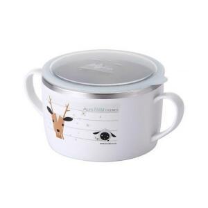 [2개구성] 씨엔티코리아 알프스팜 프렌즈 유아용 스텐 라면기 650ml 식기세트 유아식기 아동식기 QWBA8724