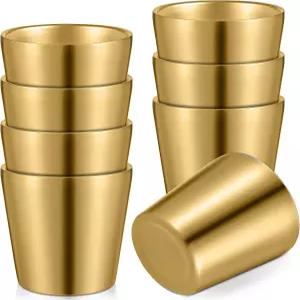 미모로 8팩 스테인리스 스틸 단열 컵 5.9온스 금속 텀블러 이중 벽 진공 물잔 캠핑 재사용 가능한 머그스