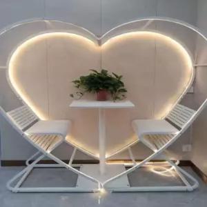 하트 조명 의자 공원 무드등