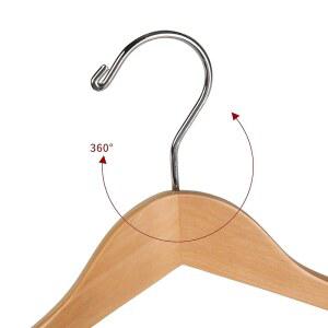 럭셔리 와이드 2팩 마감 고리 헤비 있는 최대 회전 드레스 20파운드 360 수트 재킷 내추럴 부드러운 잠금 숄더 나무 코트 수납할 의류 우드 행거 포함