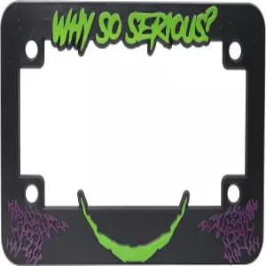 조커 번호판 소지자가 왜 그렇게 심각한가요 오토바이 3D 프레임 범용 (라임 그린 퍼플) Mod-L07P-20