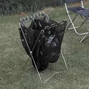 ( )휴대용 접이식 쓰레기통 캠핑 분리수거 거치대 분리수거대 정리대 봉투_24598611