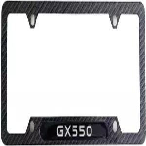 QAMNVCRTY GX550 트럭용 자동차 액세서리용 탄소 섬유 번호판 프레임 커버 홀더 스테인리스 스틸 1PC