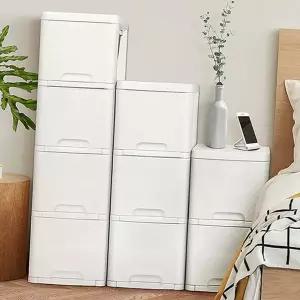 슬림 수납장 모듈형 서랍 다단 틈새 수납장 공간 슬라이딩 플라스틱 이동식 화장대 다용도 펜트리 수납함