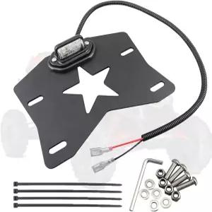 폴라리스 RZR XP 1000 레인저 및 캔 암 매버릭 X3 가와사키 기타 UTV 범용 번호판 홀더용 LED 조명이