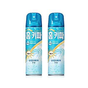 [2개구성] 헨켈홈케어코리아 스프레이 기름냄새제거 에어졸 모기 수성약 무향 홈키파 2개 LW8A59CA
