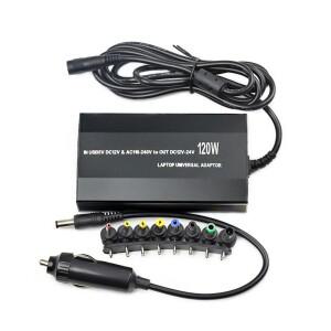 조정 가능 차량용 충전기 범용 AC DC 전원 어댑터 USB 노트북 공급 120W 220V 110V 12V 24V