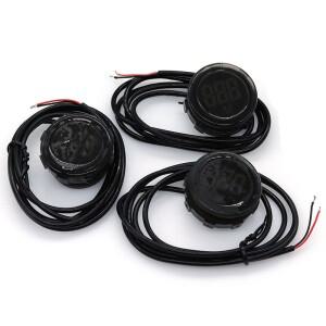 호환 DC 4-100V LED 디지털 디스플레이 라운드 2 선 방수 전압계 자동차 전류 측정기 볼트 감지기 테스터