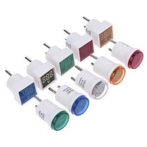 호환 사각형 전압계 디지털 테스터 모니터 EU 플러그 LED 디스플레이 표시 등 전기 기기 AC 50V-500V