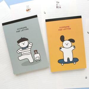 [2개구성] 감사 사랑 감동 패드 편지지 비점착식 공책 대학 AEW9EBFDF