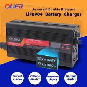 43.8V 10A 스마트 LiFePO4 배터리 충전기 팬 알루미늄 쉘 디지털 디스플레이가 12S 38.4V 36V 고속 장치