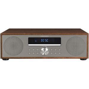 크로슬리 CR3501A-WA 플릿우드 블루투스 FM 시계 라디오 및 CD 플레이어, 호두